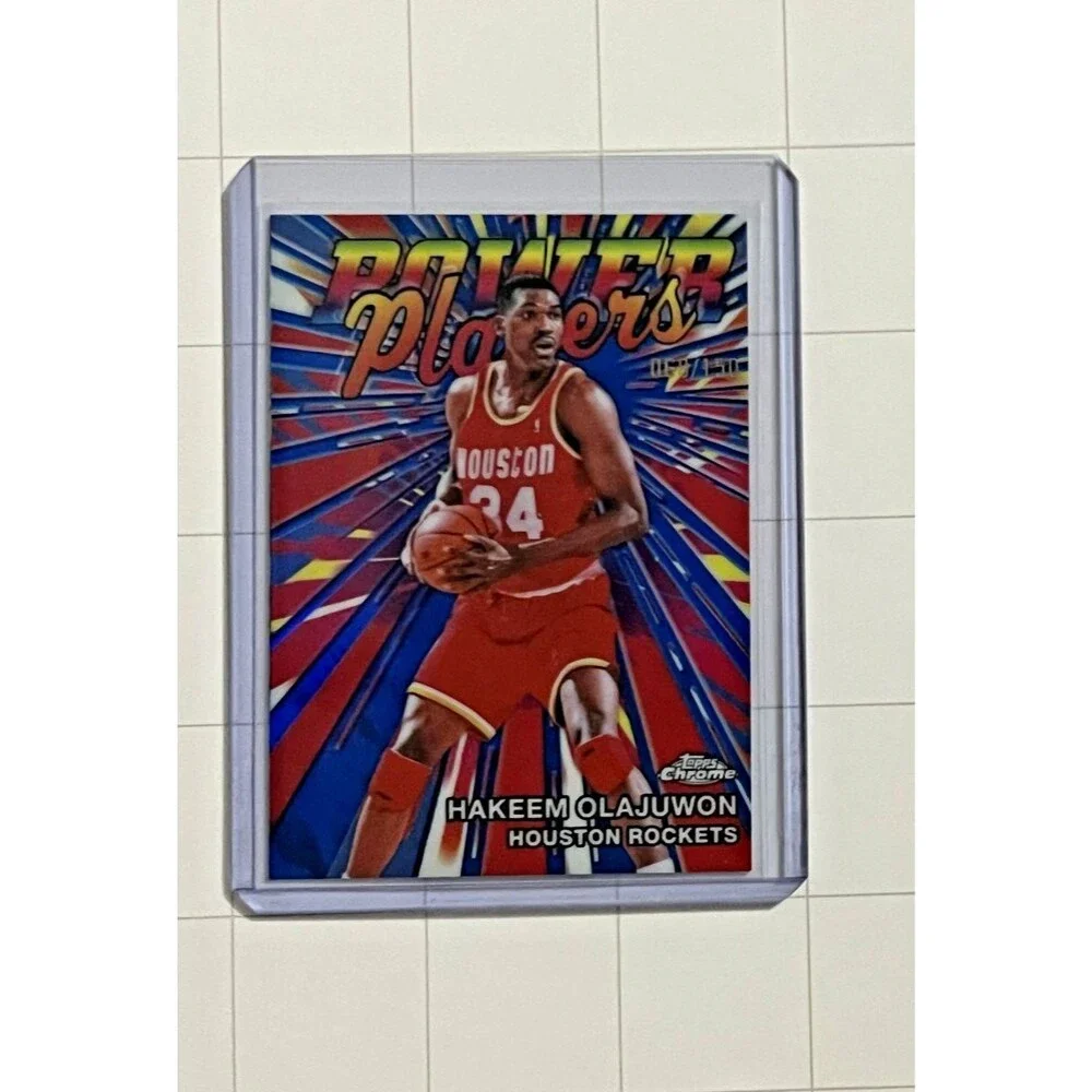 2025-26 Topps Chrome Update Hakeem Olajuwon Power Players Blue Refractor /150